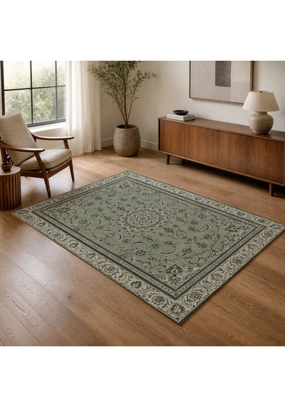 Kartela Halı Suma Halı Jüt Taban Dokuma Halı Adaçayı Yeşili - 60 X 90 Cm