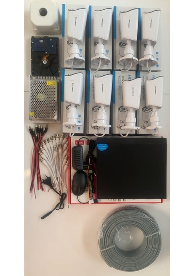 8 Kameralı Güvenlik Kamerası Seti - Kdj-8s-6al-kk-p