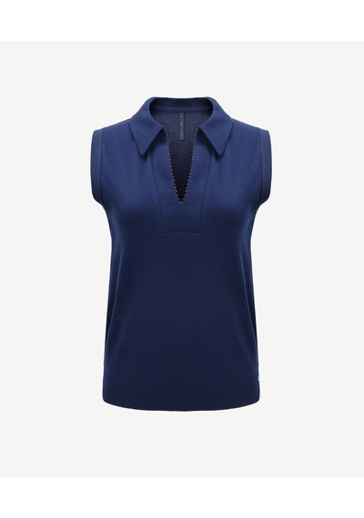 Yargıcı Polo Yaka Kolsuz Triko 25yktr2089p 004 Lacivert