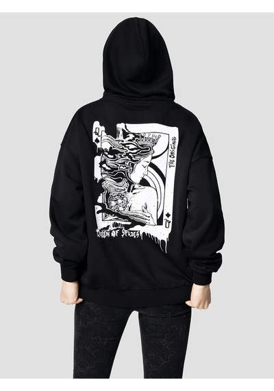 Loose Fit Kadın Sweatshirt Siyah