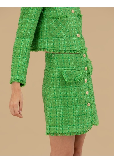Pierre Cardin Kadın Zümrüt Etek Dokuma 50262589-vr055 Zümrüt Zümrüt Yeşili