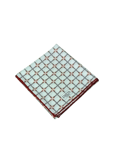 Mim Eşarp Emilya Rayon Desenli Eşarp 90x90 Cm Beyaz - Kırmızı