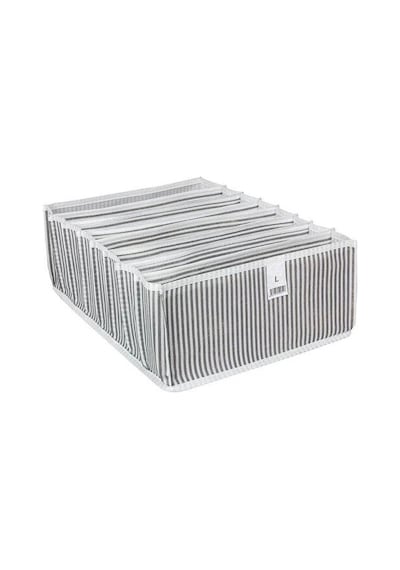 Çok Amaçlı Çekmece Içi Akordiyon Organizer Gri Çizgili Tekli Large