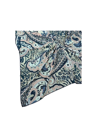 Mim Eşarp Emilya Fres Krep Leopar Desenli Eşarp 90x90 Cm BEj