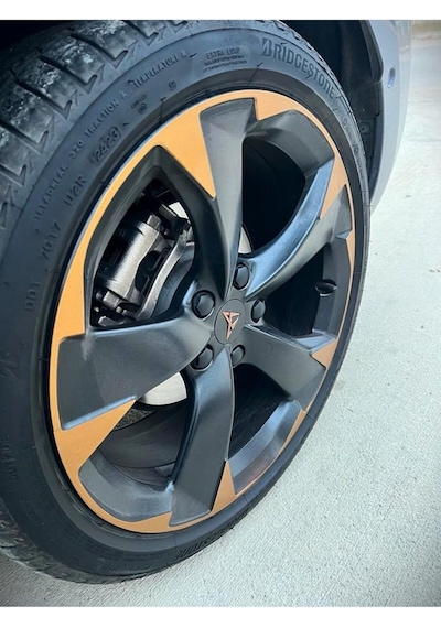 Cupra Leon İle Uyumlu Mk4 Jant Kaplama Sticker Set Kolay Uygulama Uzun Ömürlü Estetik Görünüm M