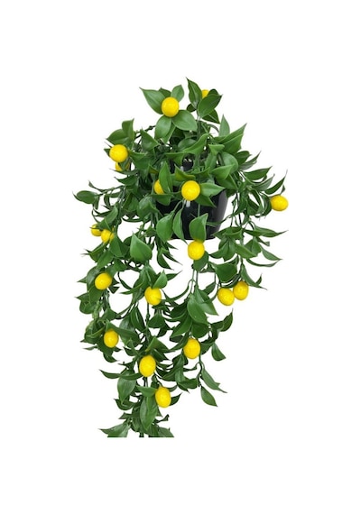 Yapay Çiçek Saksıda Sarkan Limon 60*20cm