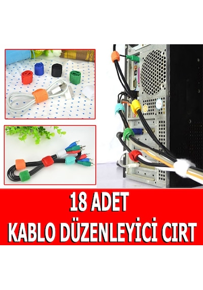 Kablo Düzenleyici Hdmı Vga Aux Kablo Toplayıcı Renkli Kablo Bağı
