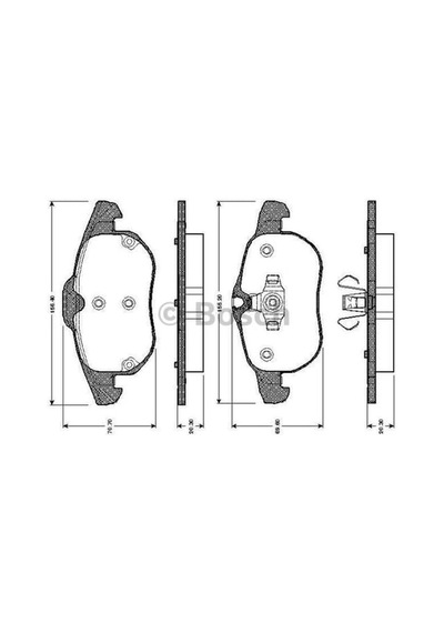 BOSCH 986494044 Fren Balatası Ön Croma 05- / Astra H 04- 2.0 Turbo Vectra C 02- Sıgnum 02- / 9-3