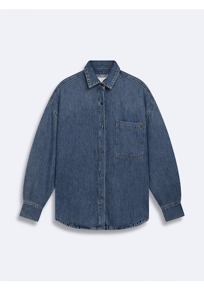 Ltb Glenna Oversize Jean Mavi Gömlek Mavi L