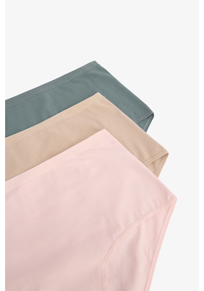 Penti Karışık Renk Mellow Spirit Yüksek Bel Pamuklu 3lü Slip Külot Çok Renkli