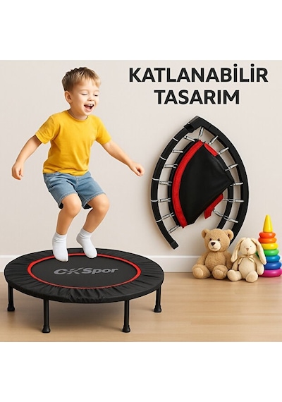 102 Cm 40 Inç Trambolin Metal Yay Mavi Deluxe Trampolin