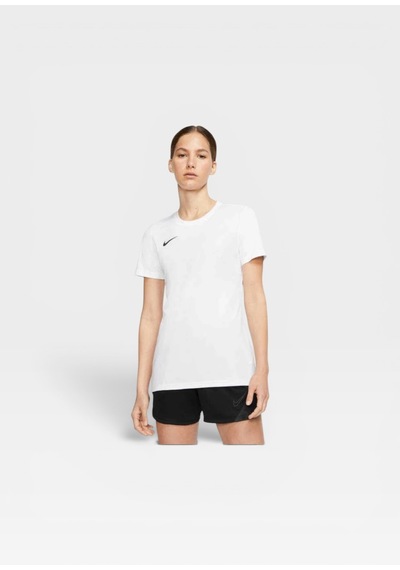 Nike Dri-fıt Park Vıı Bv6728-010 Kadın Futbol Forması Siyah Kısa Kollu Antrenman Tişörtü Beyaz