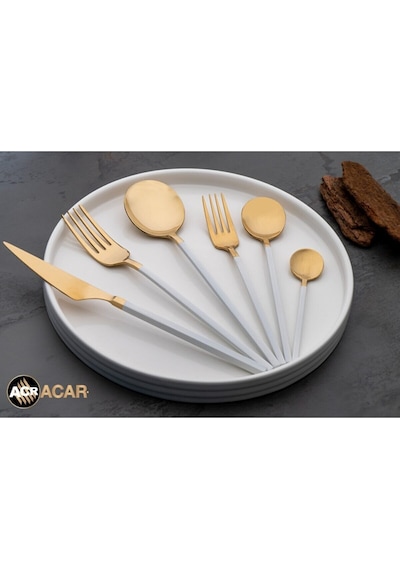 ACAR 36 Parça Titanyum Vıenna Luxury Çkb Seti Beyaz TYC0048604112 Beyaz - Altın