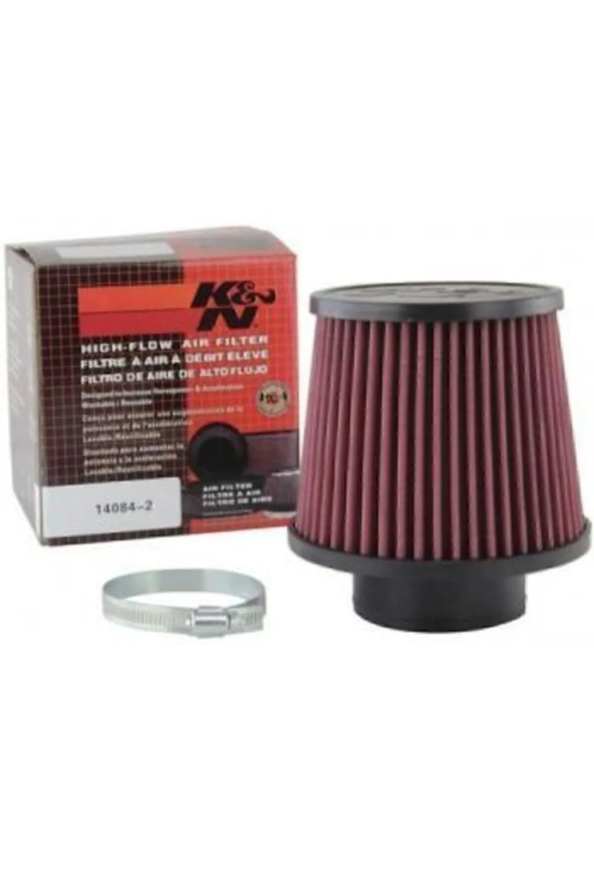 K&n Performans Artırıcı Açık Hava Filtresi 7.6cm Kırmızı Renk