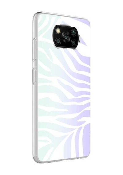 Xiaomi Poco X3 Kılıf Zore M-blue Desenli Kapak Zebra No1
