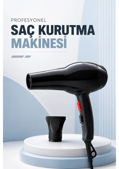 Tüm Saç Tiplerine Uygun, İki Kademeli Hız Ayarlı Fön Makinesi - 8912733720488