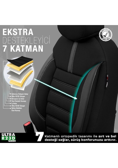 Otom Limited Design Ekstra Destekli Oto Koltuk Kılıfı