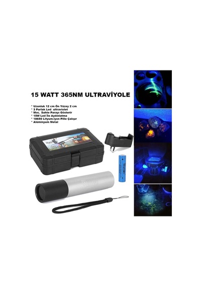 15 Watt 365nm Ultraviyole Para Işığı Wt-305 Mor
