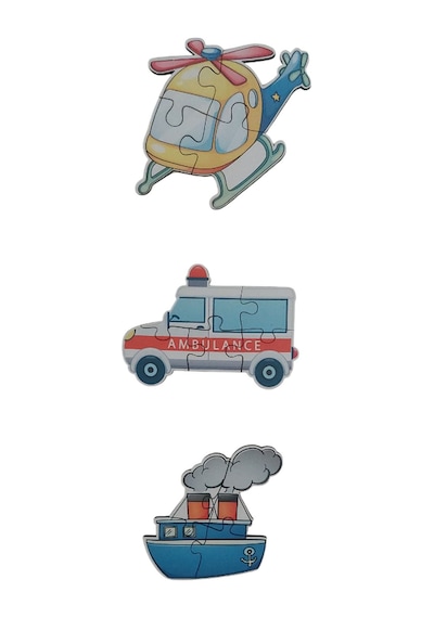Araçlar Vehicles / 13 Adet Puzzle Yapboz Puzzle / 82 Parça