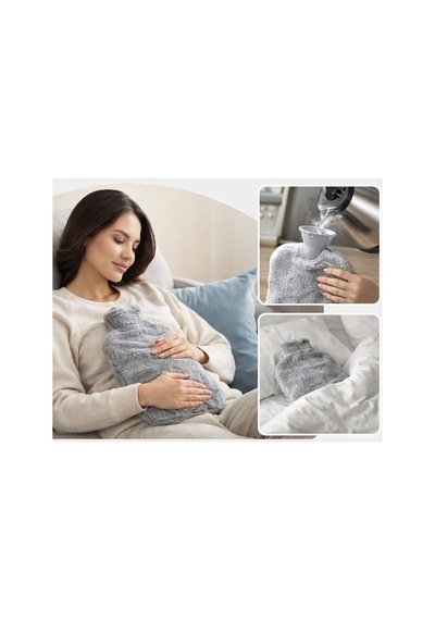 Sn-29909 Peluş Kılıflı Yumuşak Dokulu 30 Cm 2000 Ml Kapasiteli Sıcak Su Torbası Belirtilmemis