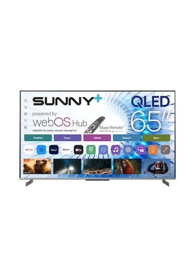 Sunny Plus SN65LEDS-W03M 65" 165 Ekran 4k Ultra Hd Webos Smart QLED TV
