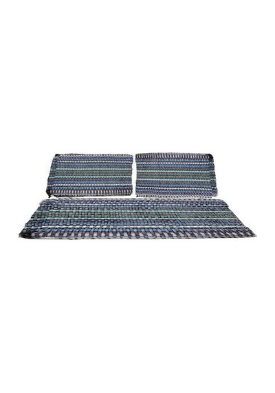 Z Tech Serme Oto Koltuk Kılıfı Minderi, 3 Parça Set, Kilim Dokuma, Mavi-karışık