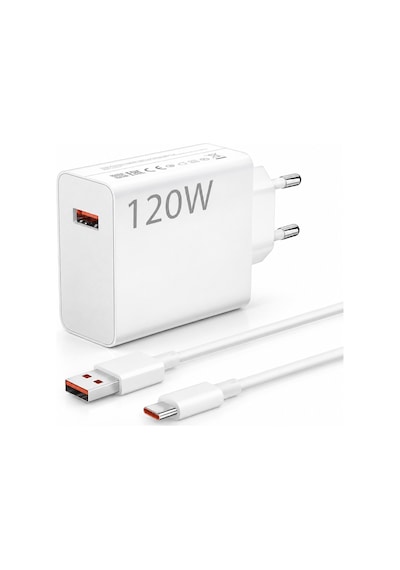 120w Turbo Hızlı Şarj Aleti Type-c Kablolu 6a Usb Şarj Adaptörü Xiaomi Poco Redmi Uyumlu