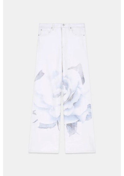 Guess Rege Relaxed Fit Kadın Jean Pantolon W6ga1ad1575 Beyaz
