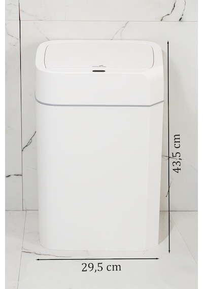 Porsima Me03 Hareket Sensörlü Sessiz Kapatma Çöp Kutusu Banyo Mutfak Çöp Kovası Kapaklı Banyo Çöp Kovası 22lt Beyaz