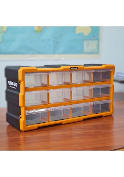 Süper Bag 12 Çekmeceli Monoblok Kutu Büyük Çekmeceli