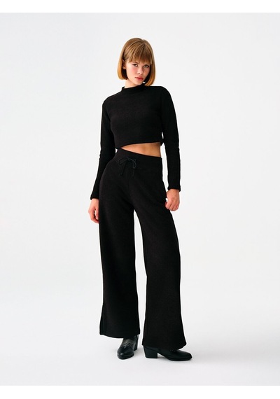 LOFT Crop Kadın Bluz U.kol Lf2038227 Q1.v1 Siyah