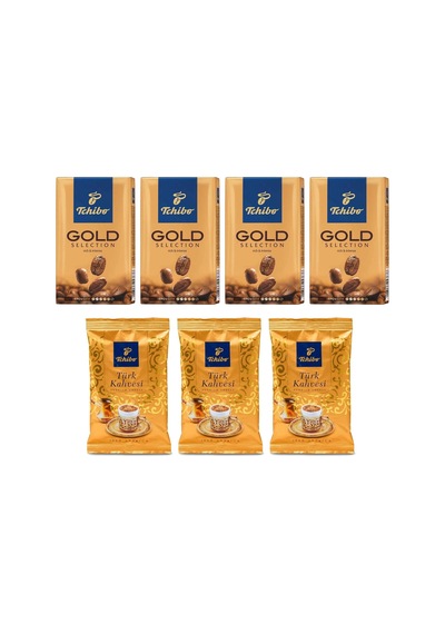 Tchibo Gold Filtre Kahve 4 x 250 G + Türk Kahvesi 3 x 100 G