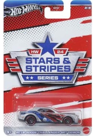 Hot Wheels Stars Stripes Series 2018 Dodge Challenger Srt Demon Hrw64 Çok Renkli