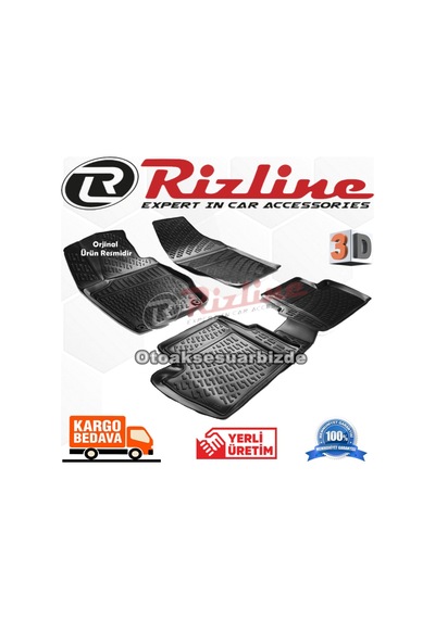 Citroen C4 3D Paspas Havuzlu Siyah Hb 2011-2017 Arası Rizline N11.27896