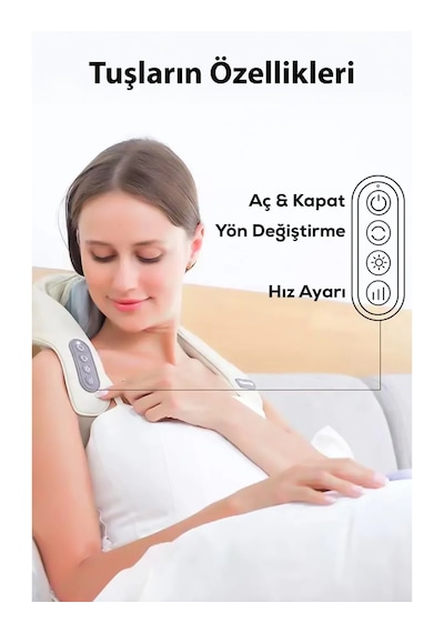 Şarjlı Masaj Aleti Ovmalı, Boyun, Sırt Ve Bacak Masaj Cihazı