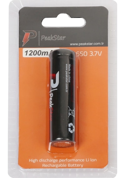 3.7 V 1200 Mah Şarj Edilebilir  18650 Turbo Model Li-ion Şarjlı Pil