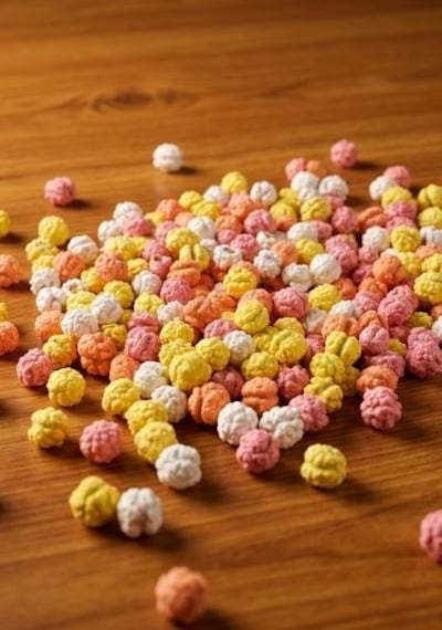 İpek Değirmen Renkli Şekerli Leblebi 1 kg Meyve Aromalı Çıtır Lüks Ekonomik Boy Gökkuşağı Leblebi
