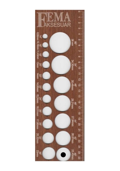Fosil Kemik Düğme Alttan Dikim 2,5 Cm 3 Adet - 691765536