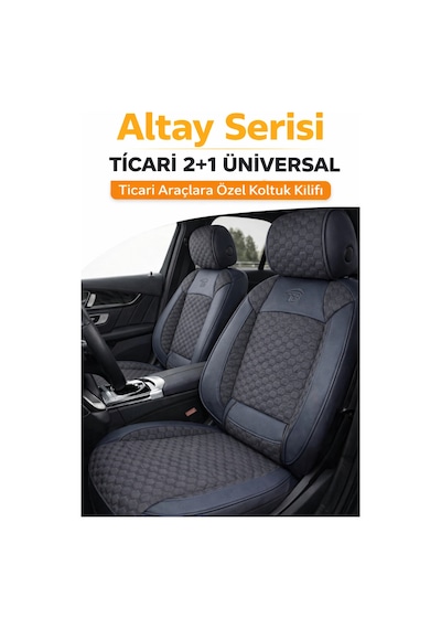 Ford Focus Trend 2012-2018 2+1 Arka Sırt Oturak Uyumlu Altay Serisi Füme Koltuk Kılıfı