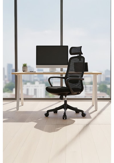 Ofisbazaar Rose Manager Ergonomik Fileli Yönetici Koltuğu Ergonomik Başlıklı Ofis Koltuğu Siyah Siyah Ofisbazaar Rose Manager Ergonomik Fileli Yönetici Koltuğu Ergonomik Başlıklı Ofis Koltuğu Siyah Siyah