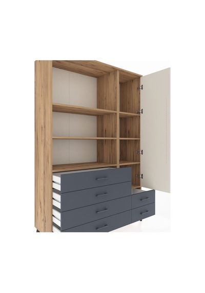Hyperion Dolap 7 Raflı 6 Çekmeceli Tek Kapaklı 132x44x195 Çam-aytaşı/antrasit Aytası/antrasıt Hyperion Dolap 7 Raflı 6 Çekmeceli Tek Kapaklı 132x44x195 Çam-aytaşı/antrasit Aytası/antrasıt