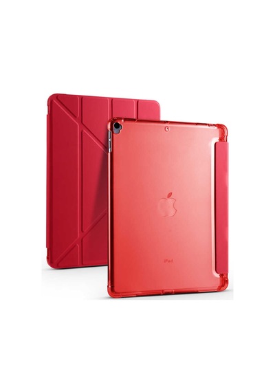 Apple Uyumlu iPad Pro 10.5 7.nesil Kılıf Tri Folding Kalem Bölmeli Standlı Kılıf