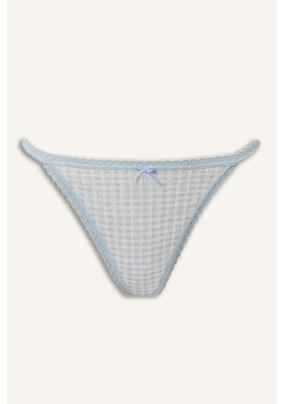 Defacto Fiyonk Ve Dantel Detaylı Pötikareli 2li Slip Külot I4425ax26aube250 Mavi-be250 Defacto Fiyonk Ve Dantel Detaylı Pötikareli 2li Slip Külot I4425ax26aube250 Mavi-be250