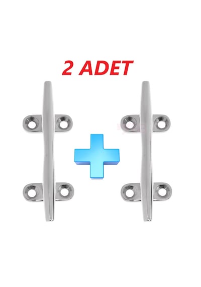 2'li Paslanma Krom Koç Boynuzu. 12cm. Tekne Demirleme
