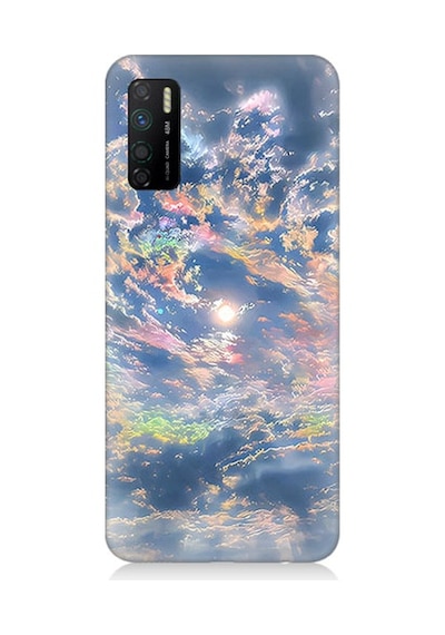 İnfinix Note 7 Lite Uyumlu Renkli Bulutlar Desenli Silikon Kılıf