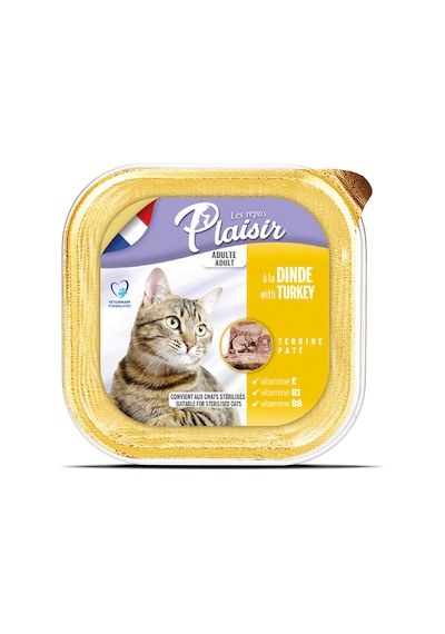 Plaisir Hindi Etli Pate Yetişkin Kedi Yaş Maması 100 G