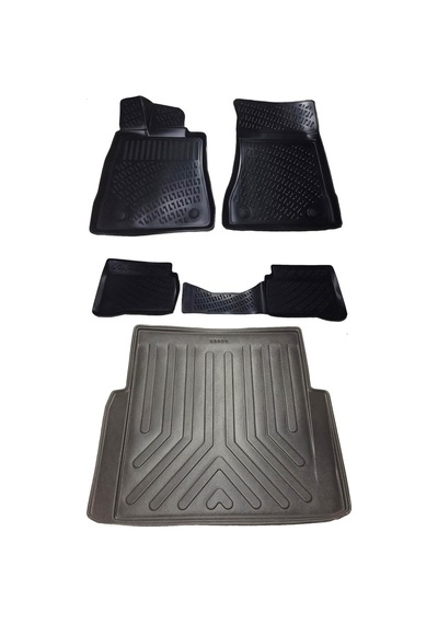 Mercedes S Serisi W221 2006-13 Havuzlu Paspas + Bagaj Havuzu Seti Siyah
