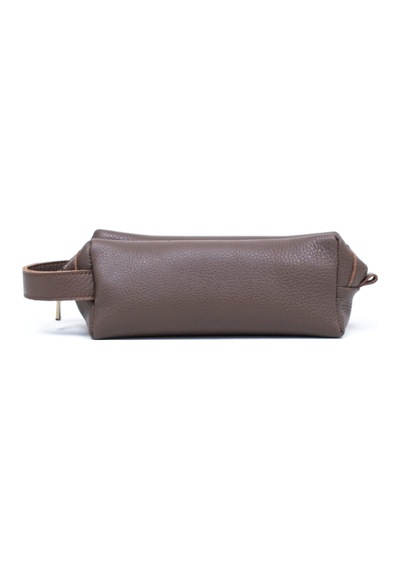 Gillario Design 06 Unisex Full Deri Toprak Renk Dopp Kit
