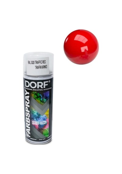 Dorf Trafik Kırmızı Sprey Boya Vernikli Akrilik Ral3020 400 Ml