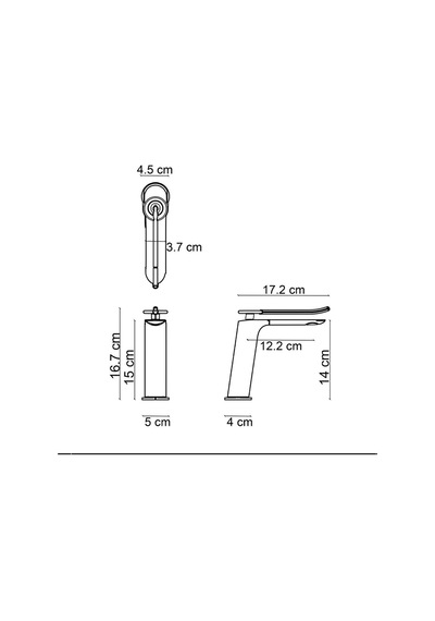 Fa-5011p Krom & Mor Lavabo Bataryası Krom
